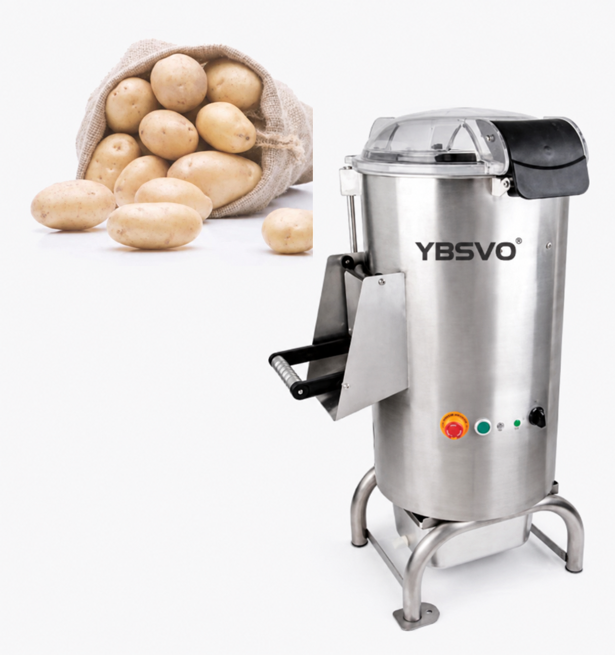 100bba76-bb8a-4a52-9a2b-0662a2326c79 YBSVO 40 lb. Floor Potato Peeler Machines - Image 1